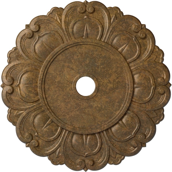 Ekena Millwork Angel Ceiling Medallion (Fits Canopies up to 15 3/4"), 32 1/4"OD x 3 5/8"ID x 1 1/8"P, Rubbed Bronze CM32ANRZS - main